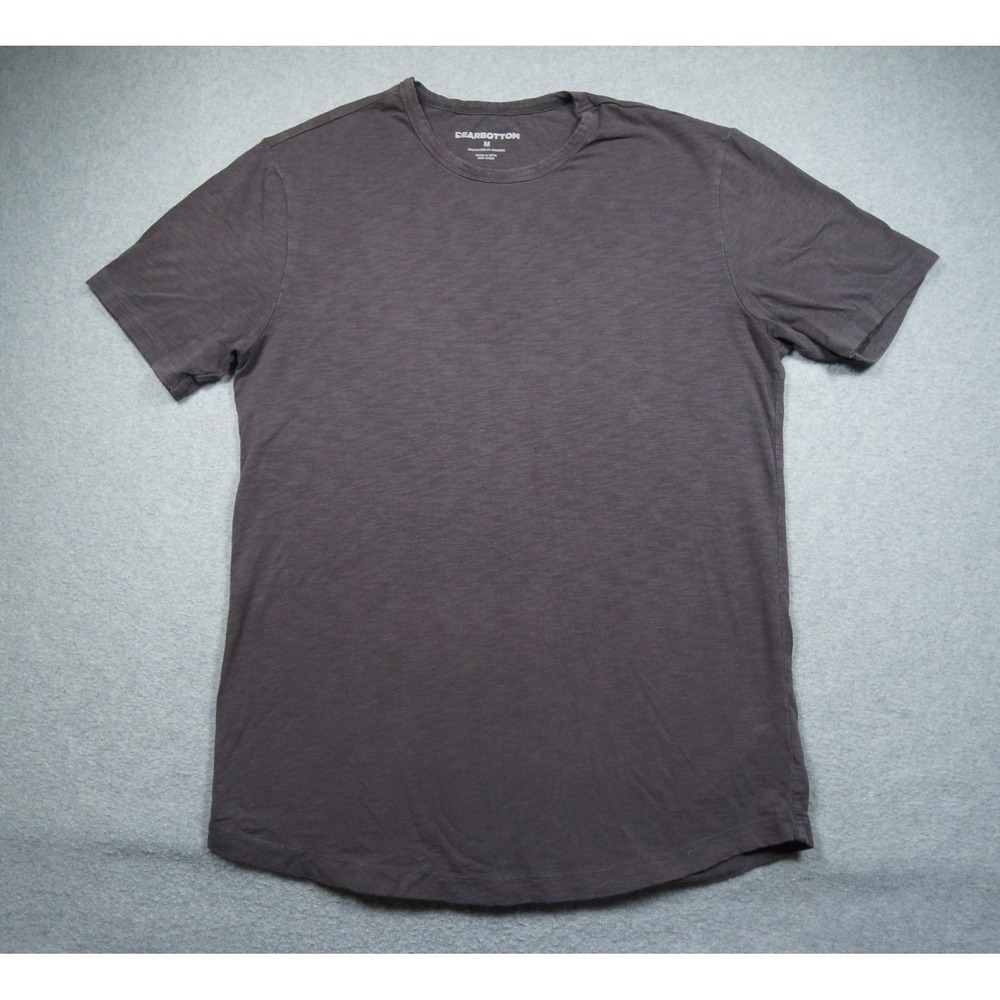 Bearbottom Shirt Mens Medium Gray Cotton Stretch Crew Neck Short Sleeve Casual